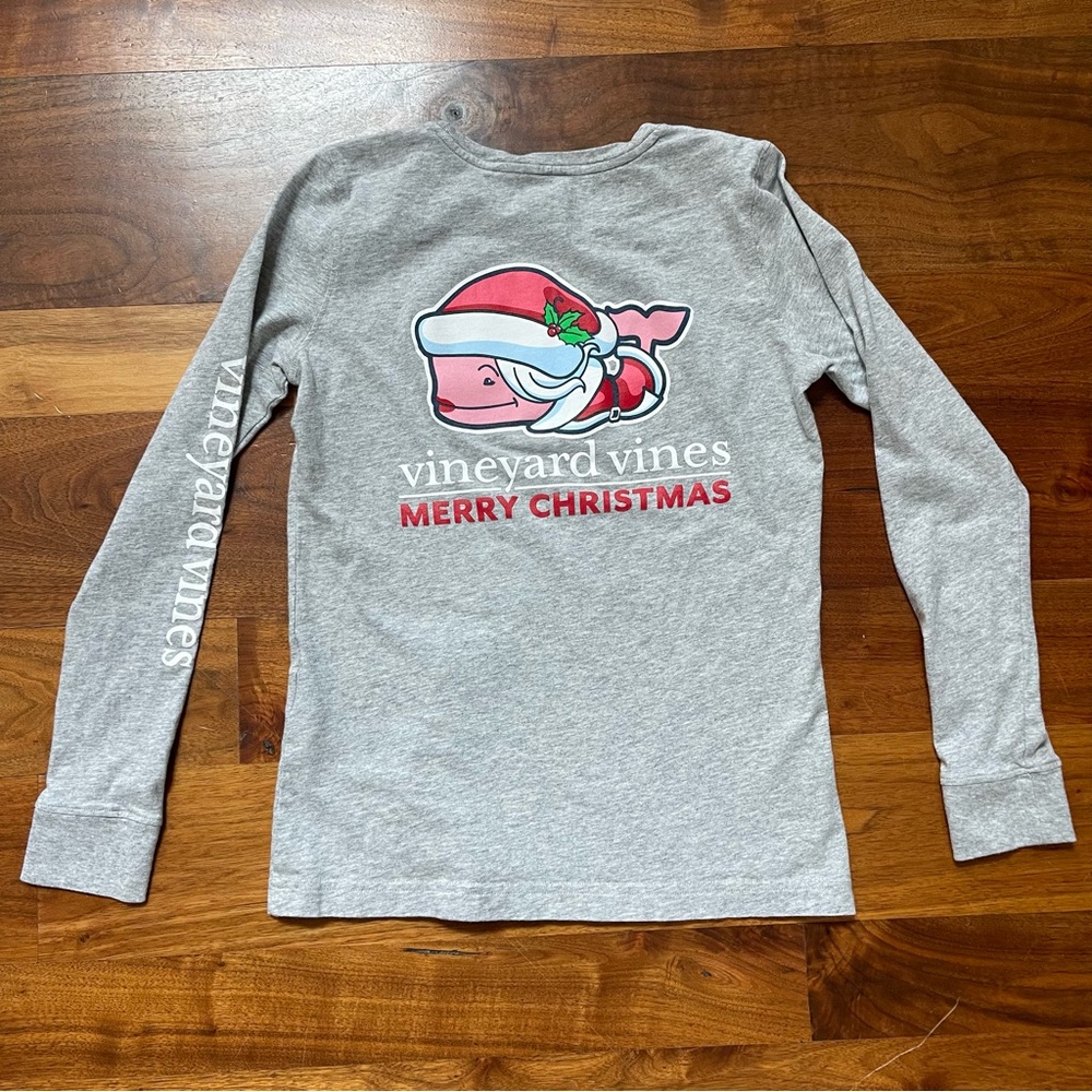 Vineyard Vines Women’s Mrs. Claus Merry Christmas Whale Shirt Size XXS